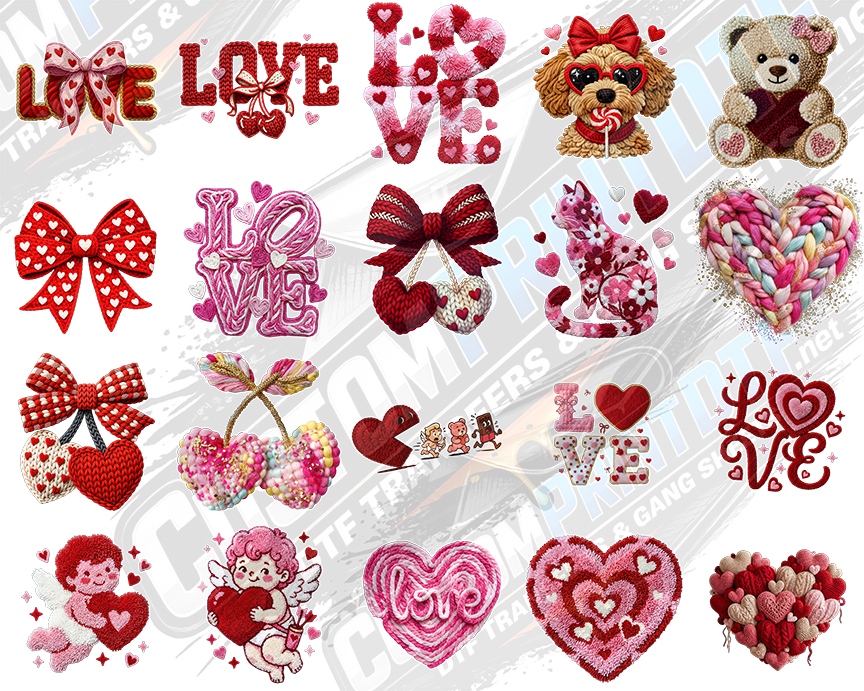 Faux Crochet - Valentine Day Edition over 80 files!