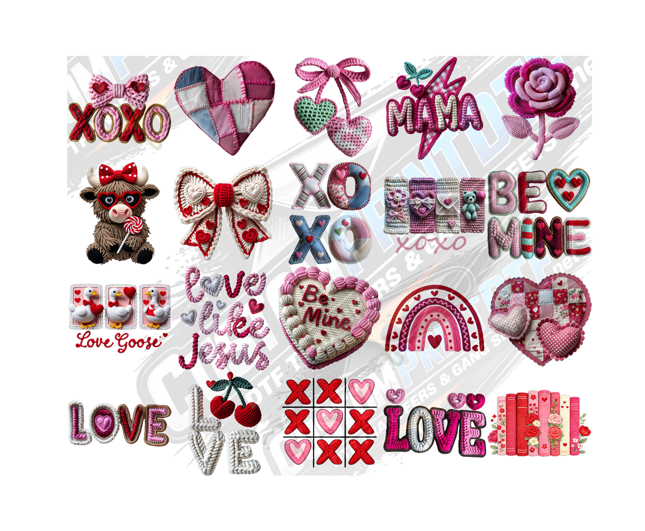 Faux Crochet - Valentine Day Edition over 80 files!